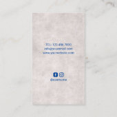 理容師ショップブルー理容師ポールバーショップヘア 名刺 (裏面)