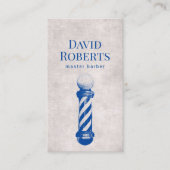 理容師ショップブルー理容師ポールバーショップヘア 名刺 (正面)