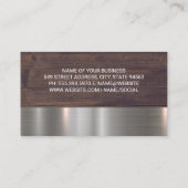 理容師ショップブレード | 金属と木材 名刺 (裏面)