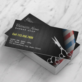 理容師ショッププロフェッショナルダークウッドシルバーシザー 名刺