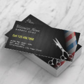 理容師ショッププロフェッショナルダークウッドシルバーシザー 名刺