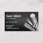 理容師ショッププロフェッショナルヘアクリッパーダークメタル 名刺 (正面)