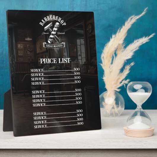 理容師ショッププロフェッショナル美容師価格表 フォトプラーク (側面)