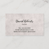 理容師ショッププロフェッショナル美容師 名刺 (裏面)