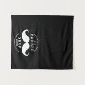 理容師ショップヘアスタイリストBarbershop ポップ・アートの Up Shop タペストリー (正面(横))