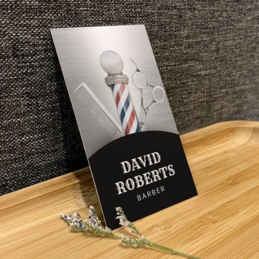 理容師ショップヘアドレッサープロフェッショナルバーバーショップ 名刺