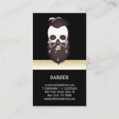 理容師ショップヘアドレッサー、金ゴールドバーバーショップ 名刺 (裏面)