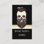 理容師ショップヘアドレッサー、金ゴールドバーバーショップ 名刺 (正面)