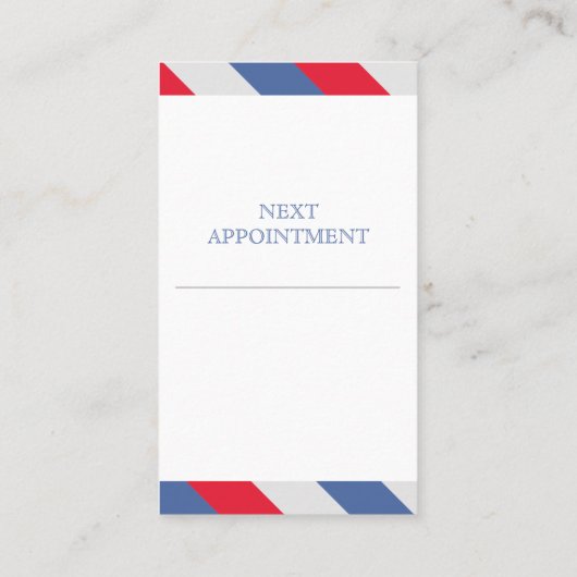 理容師ショップポールサロン理容師名刺 名刺 (裏面)