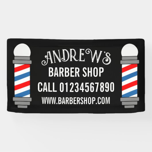 理容師ショップポールヘアサロン事業カスタム 横断幕 (横)