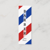 理容師ショップポールヘアドレッサープロフェッショナル モダン スキニー名刺 (正面)