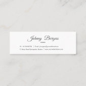 理容師ショップポールヘアドレッサープロフェッショナル モダン スキニー名刺 (裏面)