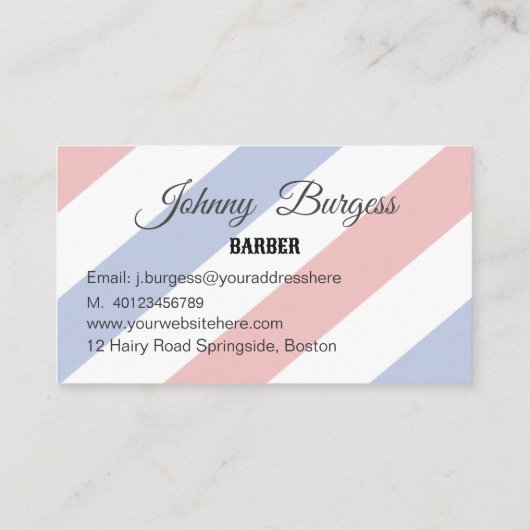 理容師ショップポールモダン美容師 名刺 (裏面)