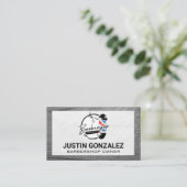 理容師ショップポール | ヘアカット 名刺 (スタンド正面)