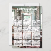 理容師ショップミニカレンダーマグネット2019 マグネット招待状 (正面)