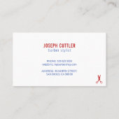 理容師ショップモダンホワイトレッド 名刺 (裏面)