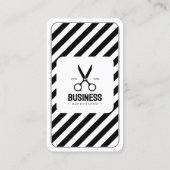 理容師ショップモダン美容師バーバーバーショップホワイト 名刺 (裏面)