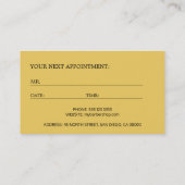 理容師ショップラグジュアリーロゴアポイントメントテンプレート 予約カード (裏面)
