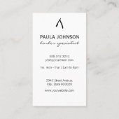 理容師ショップレザー | シェービングブレードの名刺 名刺 (裏面)