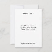 理容師ショップロイヤリティパンチカード サンキューカード (裏面)