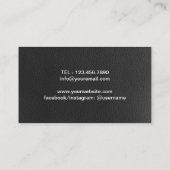 理容師ショップヴィンテージレザーレザー美容師 名刺 (裏面)