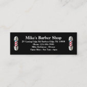 理容師ショップ予算ロイヤリティ報酬名刺 スキニー名刺 (正面)