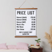 理容師ショップ価格表 吊り下げ型タペストリー (寝室)