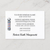 理容師ショップ名刺 名刺 (裏面)