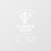 理容師ショップ営業時間 ウィンドウサイン (シート)