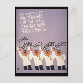 理容師ショップ四重奏団 ポストカード