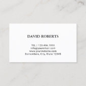 理容師ショップ抽象芸術ブラックモダン美容師 名刺 (裏面)