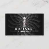 理容師ショップ抽象芸術ブラックモダン美容師 名刺 (正面)