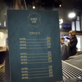 理容師ショップ海軍金ゴールドエレガント高級プライスリスト フォトプラーク