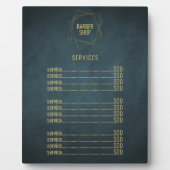 理容師ショップ海軍金ゴールドエレガント高級プライスリスト フォトプラーク (正面)