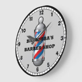 理容師ショップ理容師ポールカスタム丸時計 ラージ壁時計 (傾斜)