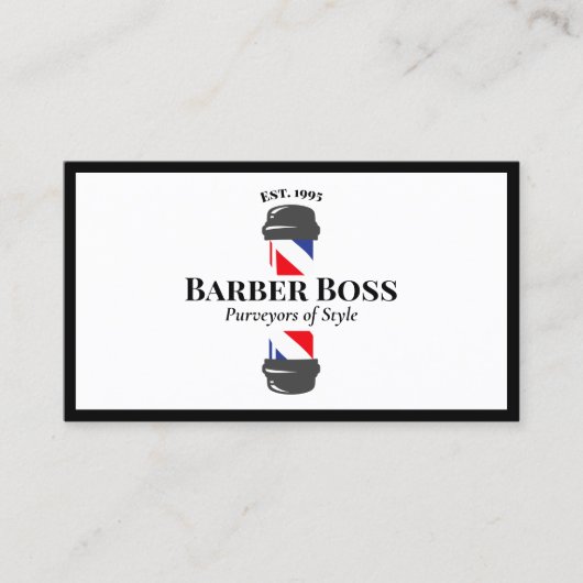 理容師ショップ理容師ポールクラシック 名刺 (正面)