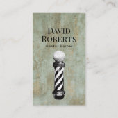 理容師ショップ理容師ポールバーバーショップヴィンテージヘア 名刺 (正面)