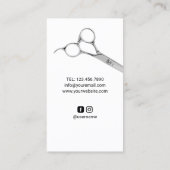 理容師ショップ理容師ポールブラックモダンバーバーショップ 名刺 (裏面)