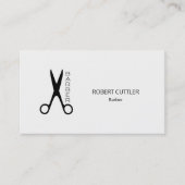 理容師ショップ白黒ロゴアポイントメントテンプレート 予約カード (正面)