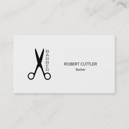 理容師ショップ白黒ロゴアポイントメントテンプレート 予約カード (正面)