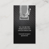 理容師ショップ美容師スタイリッシュメタルプレート 名刺 (裏面)