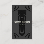 理容師ショップ美容師ストレートカミソリ 名刺 (正面)