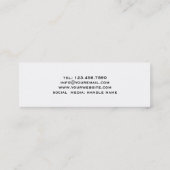 理容師ショップ美容師ブラック銅鋏 スキニー名刺 (裏面)