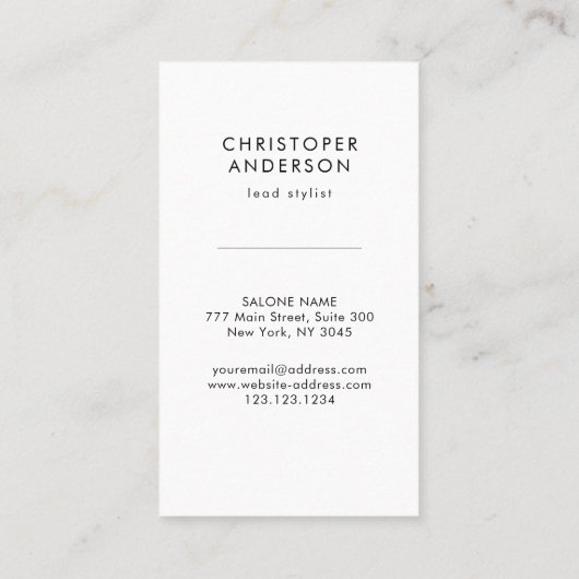 理容師ショップ美容師ブラック銅鋏 ロイヤリティカード (裏面)