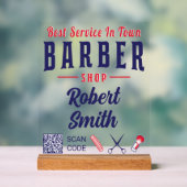 理容師ショップ美容師プロフェッショナルバーバーショップ アクリルサイン (ニュートラル)