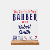 理容師ショップ美容師プロフェッショナルバーバーショップ アクリルサイン (正面)