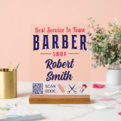 理容師ショップ美容師プロフェッショナルバーバーショップ アクリルサイン (ウェディング)