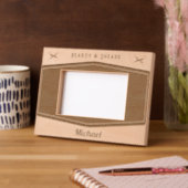 理容師ショップ美容師プロフェッショナルバーバーショップ レーザー彫刻フレーム (左)