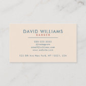 理容師ショップ美容師プロフェッショナルバーバーショップ 名刺 (裏面)