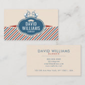 理容師ショップ美容師プロフェッショナルバーバーショップ 名刺 (正面/裏面)